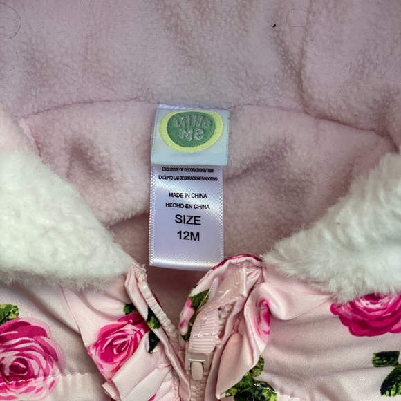 LITTLE ME FLORAL JACKET USED ONCE NO TAGS - Picture 5 of 5